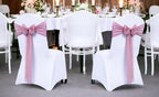MDS Pack of 125 Chiffon Chair Sashes for Wedding & Event Décor - Mauva - Image 2