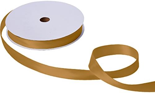 Jillson Roberts Bulk 1-Inch Double Faced Satin Ribbon Available in 20 Colors, Gold, 100 Yard Spool (BFR1015) by JillsonRoberts