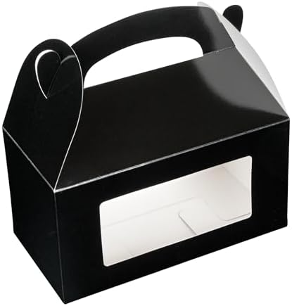 Restaurantware Black Paper Gable Box Take Out Container, 100 Pack by Restaurantware