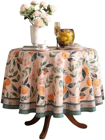 patdrea Designer French Printed Tablecloth,Round,Diameter 55" by Welcometopatdrea