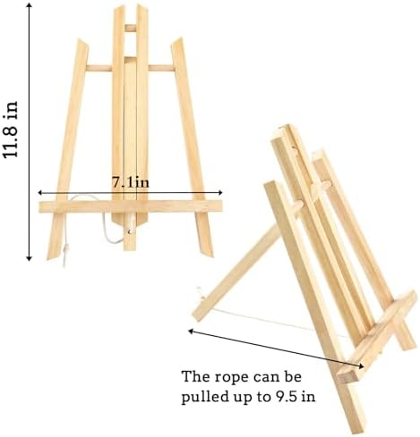 AROIC 20Pack 11.8in Wood Easels,Painting Party Easel,Canvas Holder - Image 2
