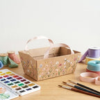 WRITWAA 10pcs Empty Baskets Kraft Basket Bulk with Handles 9.8x6.5x4.3 Easy to Fill for Wedding Party Graduation Birthday Baby Shower Thanksgiving Christmas Brown - Image 7
