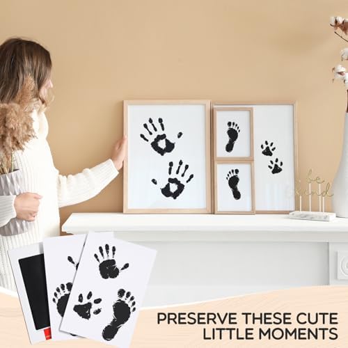 Jetec 150 Set Inkless Hand Footprint Paw Print Kit Ink Pad, Black - Image 4
