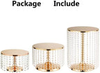 Gold Metal Cake Stand for Set of 3, 12in Round Wedding Cupcake Holder for Table, Dessert Cupcake Pedestal Display Plate for Party Wedding Anniversary Baby Shower - Image 6