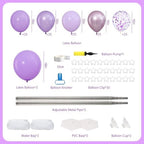 Purple Balloon Column Stand Kit of 2 with Lavender Balloons - Image 3