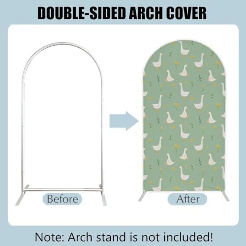 Silly Goose Arch Backdrop Cover for Baby Shower 5FT Green Stretchy Arched Cover 1st Baby Birthday Party Decorations - Image 5