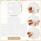 150 Pcs Brown Baby Shower Games Sign Kit, Including a Decorate Flower Game Sign 102 DIY Wooden Blocks 36 Acrylic Markers 10 Stencils 1 Storage Box, for Baby Shower Party Gender Reveal - Image 6
