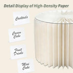 4Pcs Buffet Risers Food Risers for Buffet Table Foldable Cake Display Stands with Mini Table Sign Tall Cardboard Cupcakes Stand for Show Catering Desserts Jewelry Wedding Birthday Party Decoration - Image 7