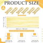 6 Pcs Butter Yellow Cheesecloth Table Runner 118" Cloth Runner - Image 2
