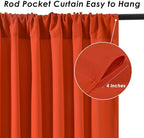 Rust Backdrop Curtains 10ftx8ft Thanksgiving Polyester Photo Drapes - Image 3