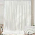 50×14ft Wrinkle Free Ivory Backdrop Curtain, Soft Silky Easy to Drape Cream Wedding Drapes for Backdrop, 10 Panels 5×14ft Photo Backdrop Curtains for Parties Birthday Photography Background Cloth by ENJOYYOURPARTY