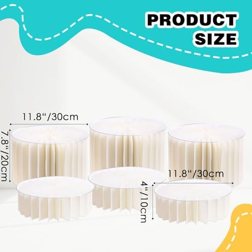 6 Pcs Buffet Risers, Foldable Food Display Risers, White - Image 3