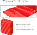 50 Pack Red Chair Sashes Bows Satin Wedding Chair Ribbons 7x108 Inches - Image 4
