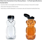 12 Pack - 8 Ounce Plastic Honey Bears w/Black Lids - Image 4