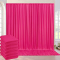 30ft x 10ft Fuchsia Wrinkle Free Backdrop Curtains for Parties,6 Panels 5×10ft Thick Silky Polyester Hot Pink Photo Backdrop Drapes Curtain for Barbie Party Wedding Birthday Baby Shower Photography by ENJOYYOURPARTY