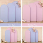 Arch Backdrop Cover Set of 3 Wedding Arch Covers Stretchy Backdrop Baby Blue Pink Arch Cover 6FT 6.6FT 7.2FT Arch Backdrop Stand Cover Spandex Birthday Party Ceremony Baby Shower Banquet Decoration - Image 2