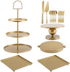 19 PCS Gold Cake Stand Set, Dessert Table Display Set with Wedding Cupcake Stand and Cake Stands for Party, Weddings Birthday Baby Showers Anniversary Party by VIVITOP