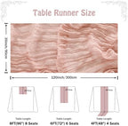 Fanami 6 Pack Cheesecloth Table Runner -10FT Dusty Pink Boho Gauze Cheese Cloth Table Runner 120 Inches Long Rustic Sheer Fabric Centerpieces for Wedding Birthday Party Bridal Baby Shower Decorations - Image 4