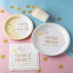Twinkle Twinkle Baby Shower 129 Pc Party Kit - Plates, Napkins, Guest Bk, Cups & Baby Shower Games (16 Guests) Party Supplies Tableware Decor - Image 2