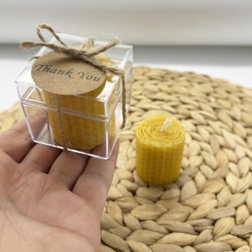 Wedding Favor Guest Bulk, Personalized Beewax Natural Candle Party Favors, Bridal Shower Gifts for Party, Baby Shower giveaways for Baptism (10,20,30,50,100.. Options Available in Customize Section) - Image 4