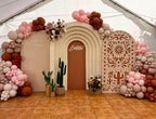 Beige Arch Backdrop Cover for Mexican Fiesta Party Decoration Stretchy Arch Stand Fabric Baptismx Baby Shower Cake Table Supplies (Cover Only) (G3741,4ftx7.2ft (CoverOnly)) - Image 3