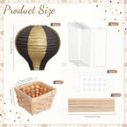 Meooeck 8 Sets Black and Gold Hot Air Balloon Table Centerpieces Decor - Image 3