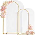 Toolterritary Metal Arch Backdrop Stand and Cover Set of 2, Sturdy 7.2FT, 6FT Party Backdrop Set, Wedding Arch Frame and Cover Set for Birthday, Baby Shower,Christmas, Anniversary by Unknown