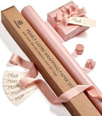 Vitalizart Pink Wrapping Paper Set 30" Pearly-Lustre Ribbons & Gift Tags by Vitalizart