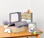 Savor | Baby Memory Box Keepsake Organizer | Customizable Sympathy Gift and Remembrance Box for Angel Baby, Pregnancy, & Treasured Mementos (Blue, Adelaide Style) - Image 6