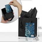 Papertide 36 Pack Black Mini Gift Bags 4×2.8×4.5 inch with Tissue Paper - Image 2