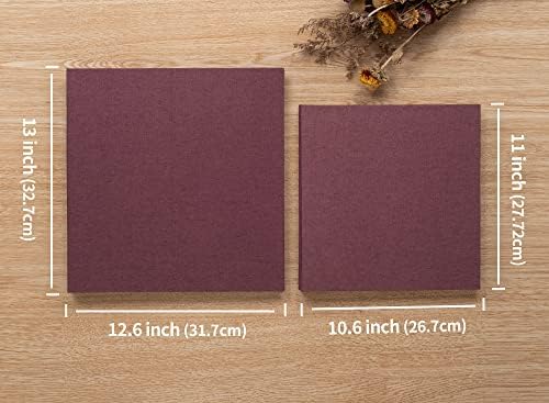 Large Photo Album Self Adhesive 4x6 8x10 10x12 13"x12.8" Magnetic Scrapbook Album 12.6"x11" Inch 40 Pages Linen Cover DIY Photo Album with A Metallic Pen and DIY Stickers(Purple) - Image 6