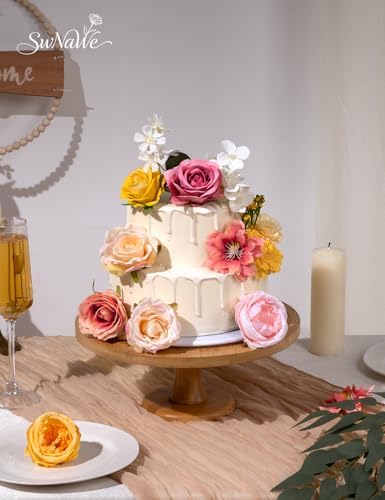 Artificial Flower Box Set Faux Flowers Fake Roses with Stems for DIY - Image 4