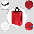 BLEWINDZ 100 Medium Reusable Gift Bags with Handles - Ideal Party Favors & Shopping Bags (10 Colors) - Image 6