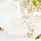 Crisky 4x6 Floral 4 Assorted Thank You Cards (100 Pack) with Envelopes - Image 3