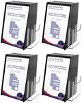 Marketing Holders 4 Pack Donation Box with Lock Black Acrylic Ballot Bin with 5.5" x 8.5" Sign Holder for Fundraising Donations Bars and School Voting by MarketingHolders