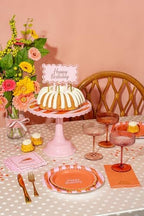 Birthday Party Celebration, Stylish Tableware Set for 8 Guests – Pink/Red - Image 3