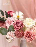 Artificial Flower Box Set Faux Flowers Fake Roses with Stems for DIY - Image 3