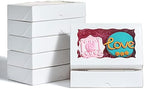 RomanticBaking 50 Pack White Cookies Boxes 7 x 4 3/8 x 1 1/2inches Auto-Popup Sturdy Bakery Boxes with Window,Macaron Boxes Hot Chocolate Bombs Boxes Cakesicle Boxes by RoanticBaking