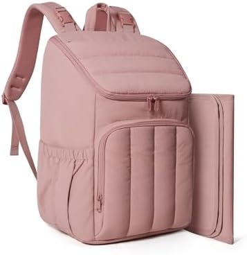 BAGSMART Diaper Bag Backpack with Changing Pad, Insulated Bottle Holders by BAGSMART