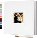 Vienrose Large Photo Album Self Adhesive for 4x6 8x10 10x12 Pictures Linen Scrapbook Album DIY 40 Blank Pages with A Metallic Pen by Vienrose