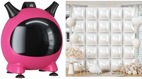 Electric Balloon Pump with 25PCS Pearl White Square Foil Balloons, 600W Dual Nozzle Air Pump and Ivory Tunnel Arch Kit for Baby Shower, Birthday, Wedding Party Decorations by Froova