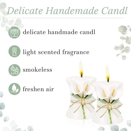 24 Pack Wedding Favors Bridal Shower Favors Candles Calla Lily Style Candle Favors Gift Boxed with Thanks Cards Return Gifts Wedding Party Favors for Guests Return Gifts Keepsakes Giveaways - Image 6