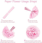 Baby Shower Decorations for Girl - Pink Gender Reveal Party Favors with Fringe Curtain,Its a Girl Banner, Baby Girl Letter,Tissue Paper Pom Poms, Pink Gold Confetti Balloons, Paper Lanterns - Image 5
