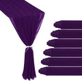 6 Pack 10Ft Dark Purple Chiffon Table Runner 29x120 Inches Sheer Fabric Table Runner Romantic Wedding Runner for Thanksgiving Christmas Bridal Shower Decorations（Dark Purple） by JALANCY