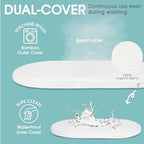 Baby Changing Basket Includes Diaper Caddy - Soft & Waterproof Dual-Cover, Portable, Changing Pad for Dresser & Changing Table, Gift for Baby Shower, Organic Cotton Rope - Image 4