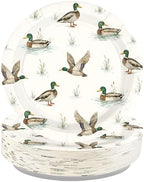 50 Pcs Mallard Duck Paper Plates 10" Large Heavy Duty by Greencian