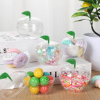 Nitial 60 Pcs Rosh Hashanah Plastic Apple Container Candy Boxes, Clear - Image 3