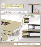 Artfeel Photo Album Self Adhesive Scrapbook Album for 3x5 4x6 5x7 8x10 Pictures,60 Pages Linen Cover with Display Window DIY Photo Book,Ideal Gifts for Family Travel Wedding Baby - Image 5