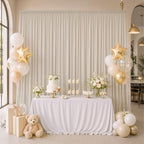 10×10 Beige Backdrop Curtains for Wedding Party Decorations Wrinkle Free - Image 6