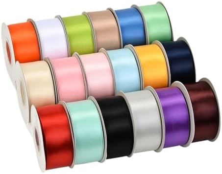 Listones para Flores Eternas 4 Rolls 25yards/roll Single Face Satin Ribbon 6 9 13 16 25 38 Mm Ribbons 1/4" 3/8/" 1/2" 5/8" 1" 1.5" Inch for Handmade Craft Gifts(Powder Pink 115,6mm) - Image 3